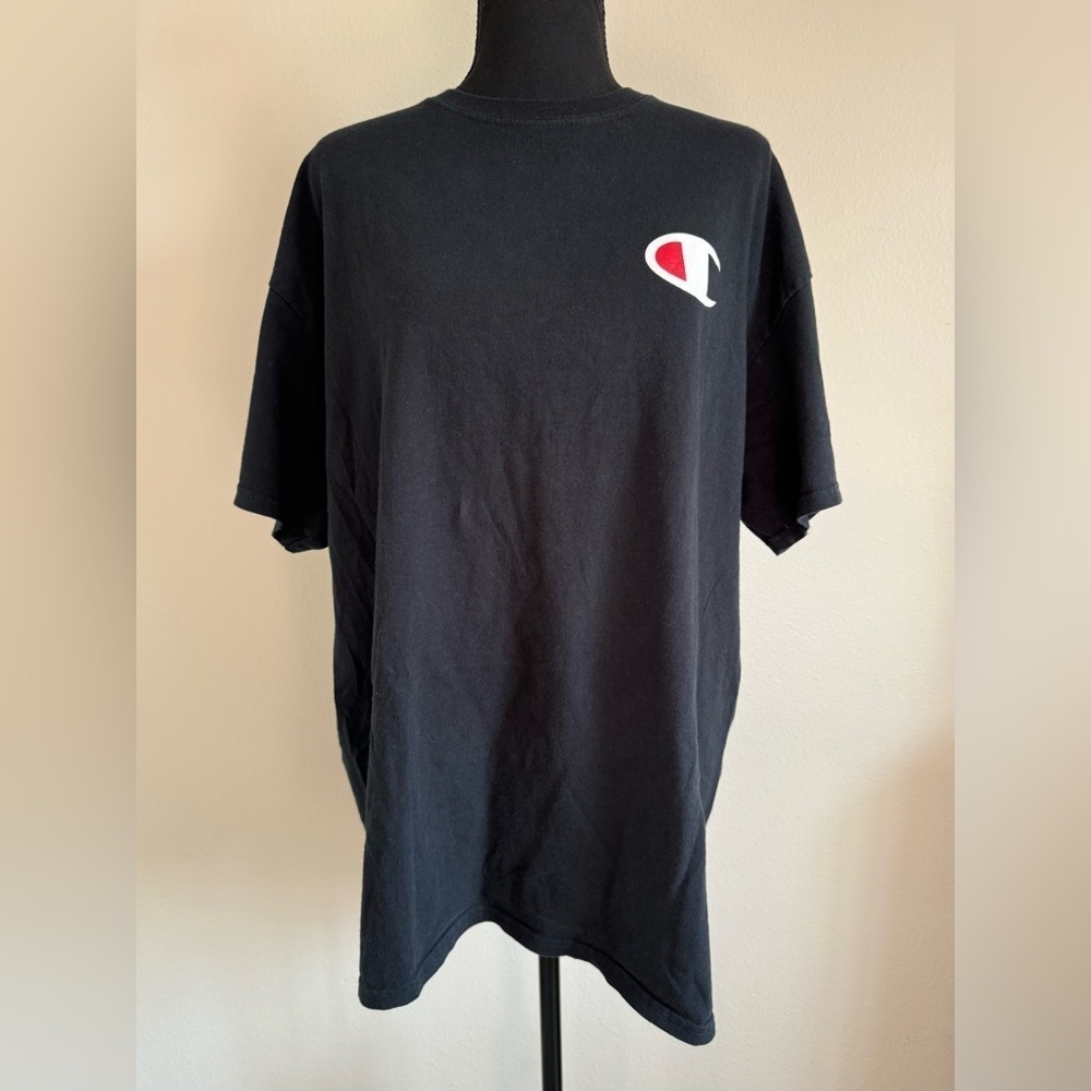 Champion‎ Men’s Crewneck short Sleeve Black T-Shirt Size 1XL 100% Cotton